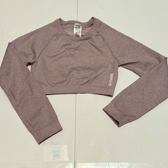 Gymshark women’s crop long sleeve lilac purple color size M - Picture 6 of 8